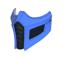 Load image into Gallery viewer, Sub-Zero Mask Foam Cosplay Pepakura File Template -Mortal Kombat (Scorpion/Reptile etc)