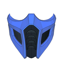 Load image into Gallery viewer, Sub-Zero Mask Foam Cosplay Pepakura File Template -Mortal Kombat (Scorpion/Reptile etc)