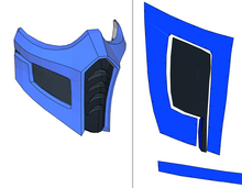 Load image into Gallery viewer, Sub-Zero Mask Foam Cosplay Pepakura File Template -Mortal Kombat (Scorpion/Reptile etc)