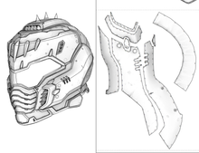 Load image into Gallery viewer, Doom Slayer Armor Cosplay EVA Foam Pepakura File Templates DIY - Doom: The Dark Ages
