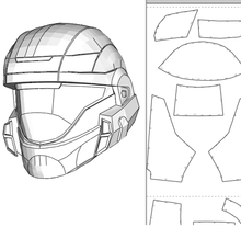 Load image into Gallery viewer, Halo 3 ODST EVA Foam Armor Cosplay Pepakura File Templates DIY