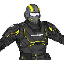 Load image into Gallery viewer, Helldivers 2 Cosplay Pepakura Costume