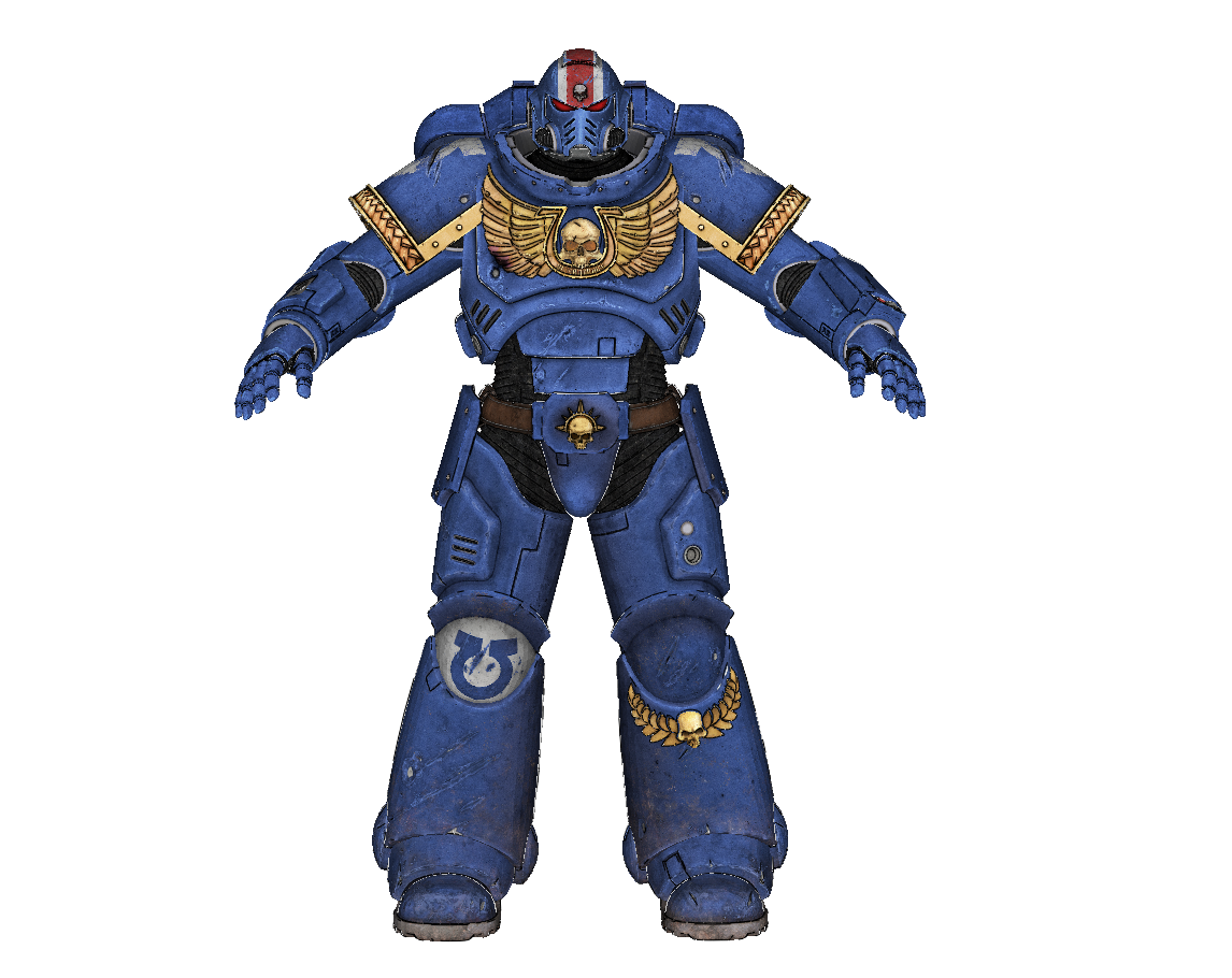Warhammer 40K Space Marine 2 Armor Cosplay EVA Foam Pepakura File Temp