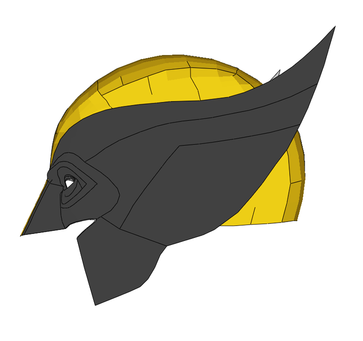 Deadpool & Wolverine Cosplay Cowl Mask FOAM Pepakura File Template