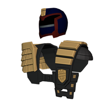 Load image into Gallery viewer, Judge Dredd Cosplay EVA Foam Pepakura File Templates (1995 Stallone Version)