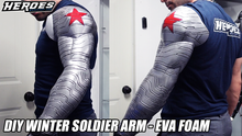 Load image into Gallery viewer, Winter Soldier Mask  + Arm Cosplay EVA Foam Pepakura File Templates