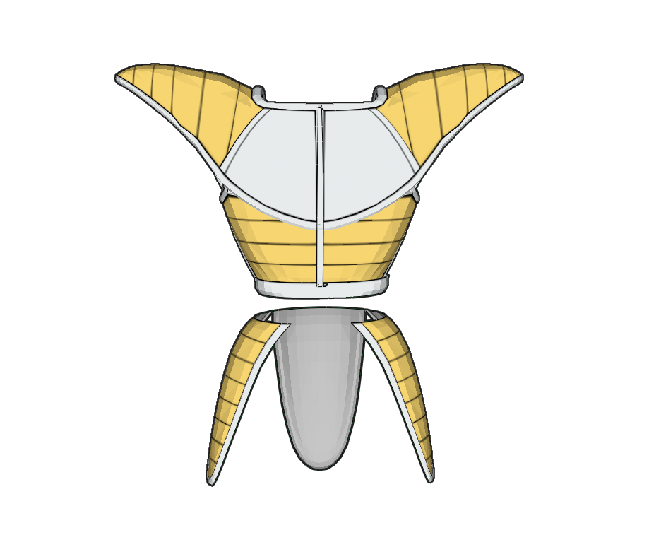 Dragon ball Z Saiyan Cosplay Armor Foam Pepakura File Templates