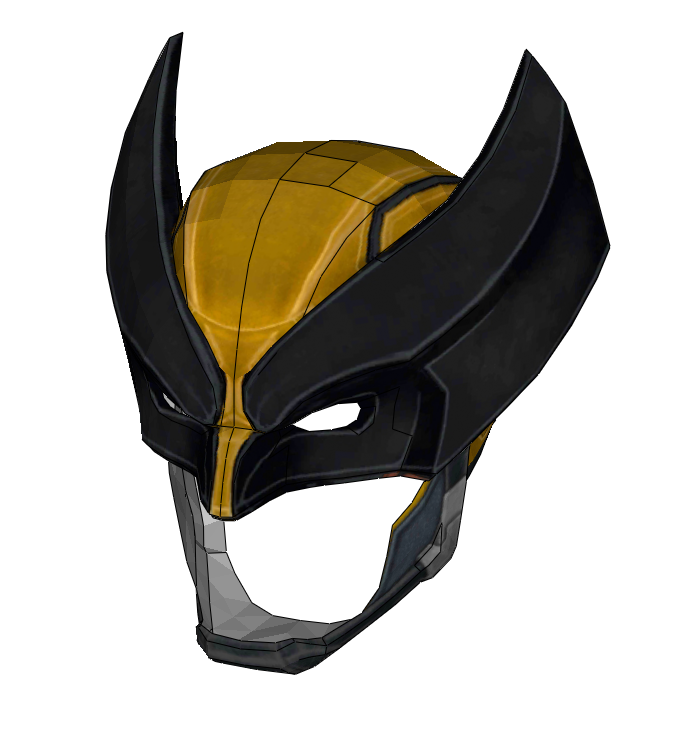 Wolverine Armored Cowl/Mask FOAM Cosplay Pepakura File Template X Me