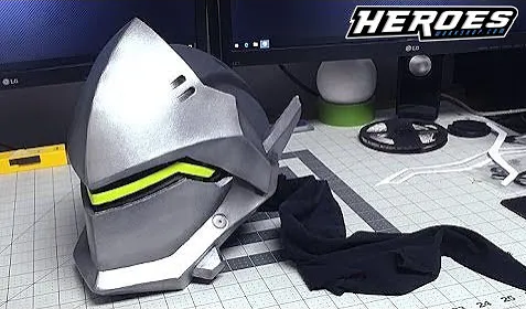 Genji Helmet Tutorial - Eva Foam - Overwatch - FREE TEMPLATE