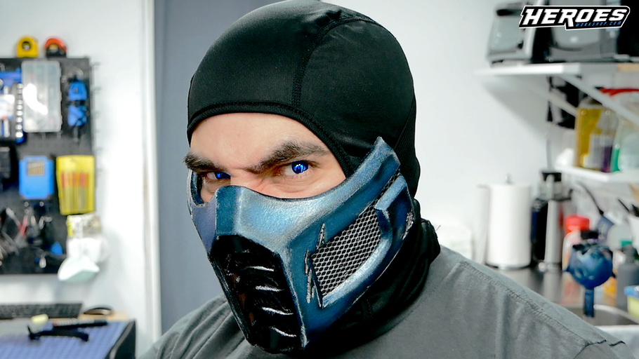 Sub-Zero Mask Tutorial - Mortal Kombat - FREE TEMPLATE