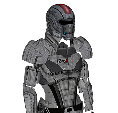 Mass Effect Armor Cosplay EVA Foam Pepakura File Templates