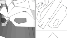 Load image into Gallery viewer, Char Aznable Cosplay Helmet Foam Pepakura File Template - Mobile Suit Gundam