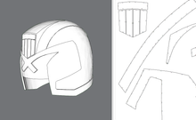 Load image into Gallery viewer, DREDD Cosplay Foam Helmet Pepakura file (2012 Version)