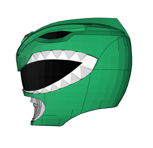 MMPR Green Ranger Helmet FOAM Pepakura File Template