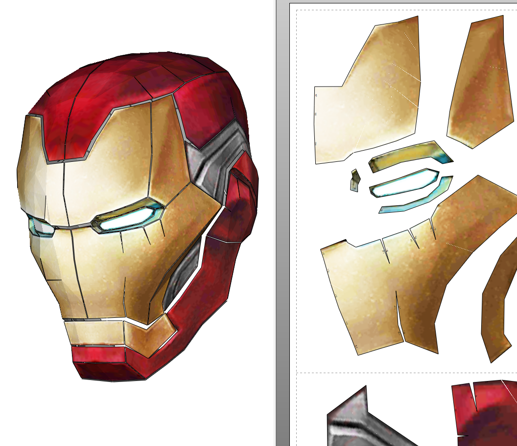 iron man helmet eva foam Iron Man Mark 85 Armor Cosplay EVA Foam Pepakura File Templates