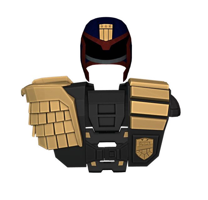 Judge Dredd Cosplay EVA Foam Pepakura File Templates (1995 Stallone Ve ...
