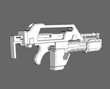 Load image into Gallery viewer, Aliens M4A1 Pulse Rifle Foam Cosplay Pepakura File Template 1:1 Scale